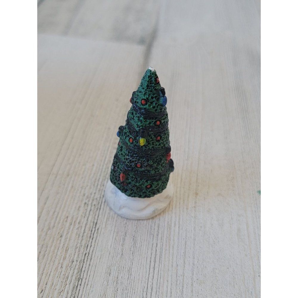 Green pine tree Village accessory xmas string light